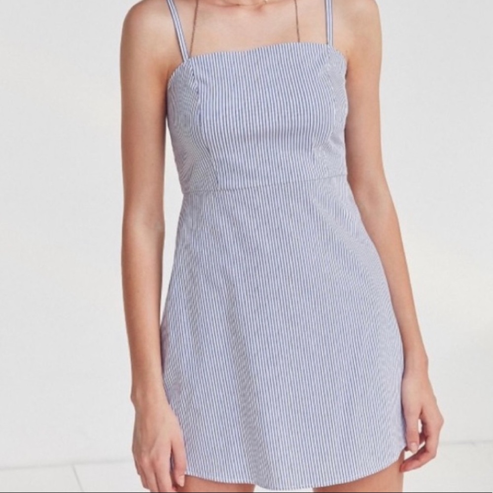 Kimchi Blue blue and white striped mini dress